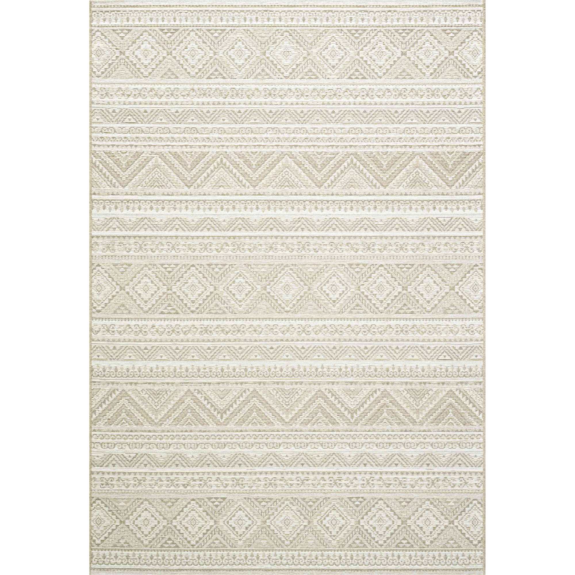 Cabana 84004 7001 Boho Flatweave Rug In Beige